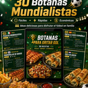 recetario mundialista con 30 receteas fáciles